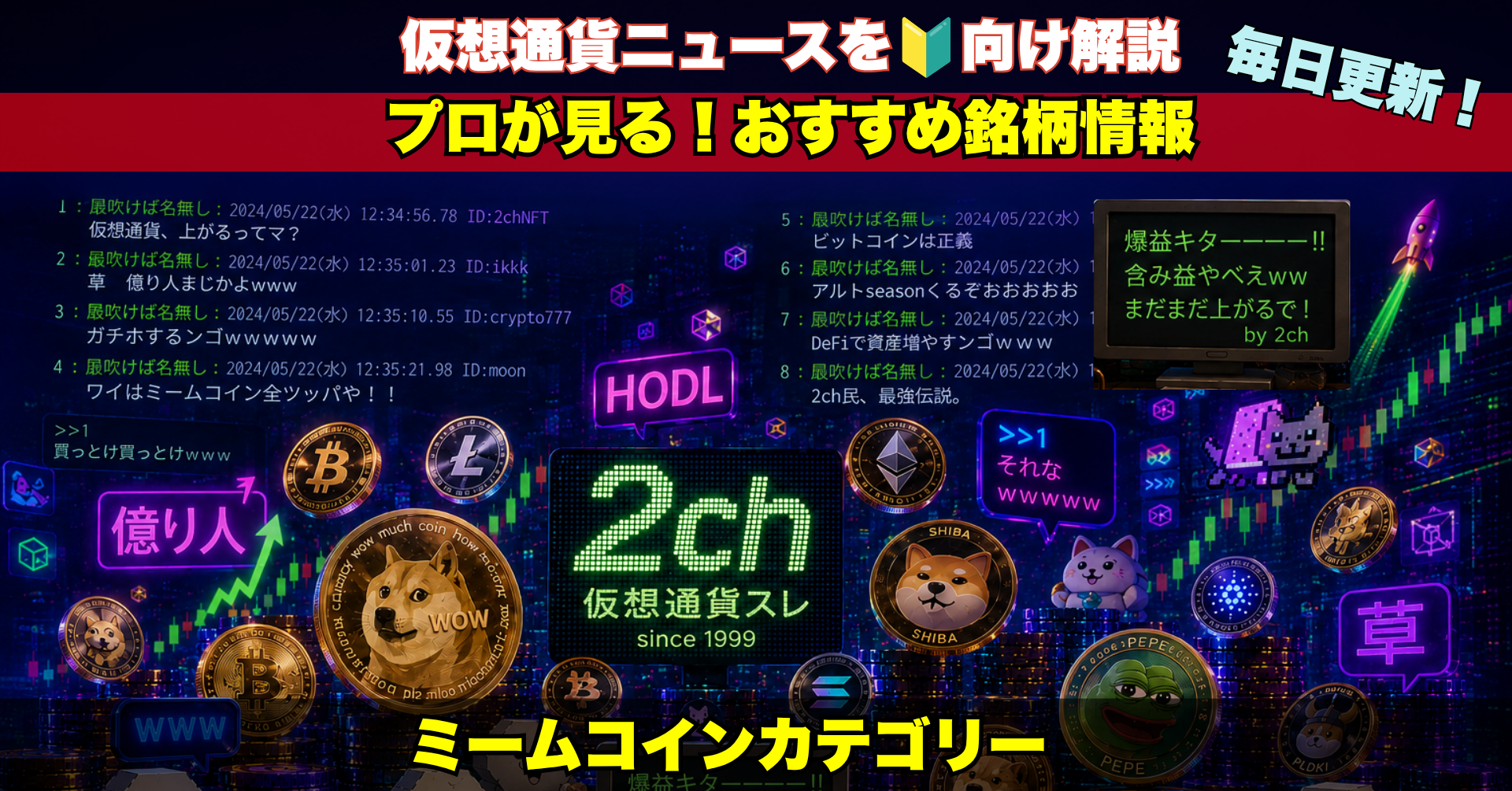 次に飛ぶミームコインを毎日リサーチするミームコイン記事一覧